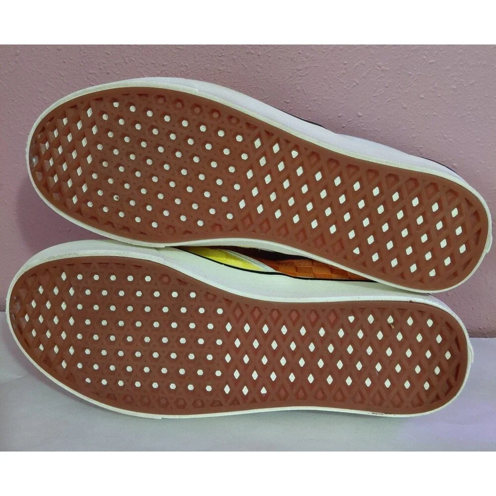 Vans x Penn ComfyCush Slip-On Yellow/Orange Checkerboard Suede Men's 10.5 721356
